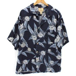 Vintage Jamaica Jaxx Hawaiian Silk Shirt Mens Multicolor Button Down Size Large